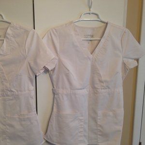 Scrubology White Scrub Top